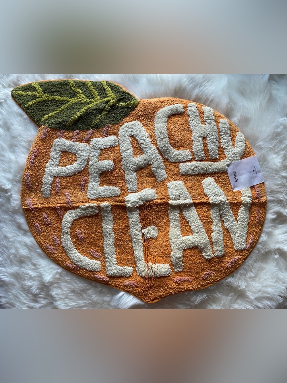 🍑NWT🍑 Urban Outfitters Peachy Clean Bath Mat - Picture 7 of 14